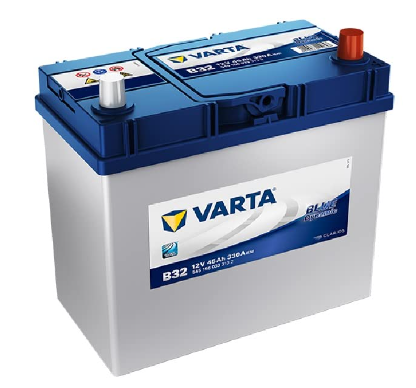 Аккумулятор Blue Dynamic 45А/ч 330А 12В обратная полярн. выносные (Азия) клеммы Varta