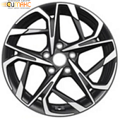 Khomen KHW 1716 7x17 5*108 ET40 DIA54.1 Black-FP Литой