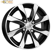 K&K Джемини 6x15 4*100 ET38 DIA67.1 Алмаз черный Литой
