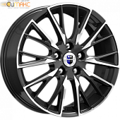 K&K Солт 6.5x17 5*100 ET38 DIA67.1 Алмаз черный Литой